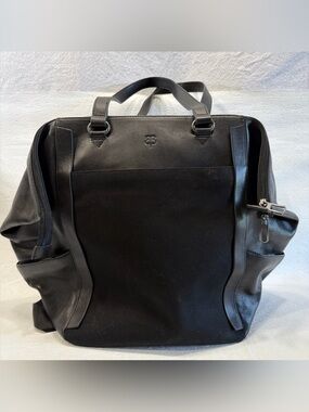 black patent leather organizer backpack HOYOFO Mini Insert, Black, 7.7